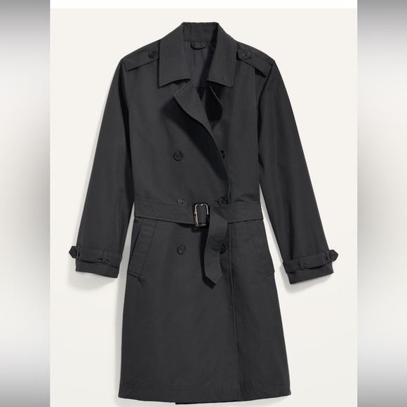 Water-Resistance Tie-Belt Trench coat - Picture 3 of 7